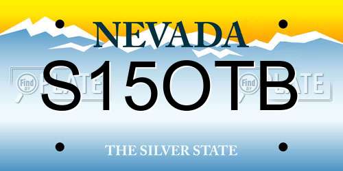 S15OTB Nevada License Plate