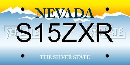 S15ZXR Nevada License Plate