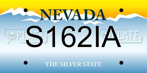 S162IA Nevada License Plate