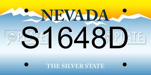 S1648D Nevada License Plate