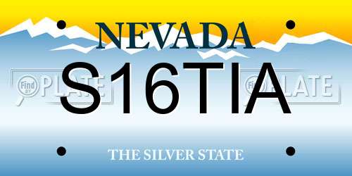 S16TIA Nevada License Plate