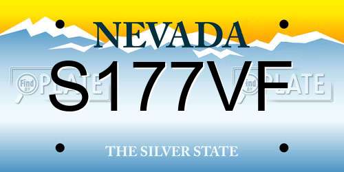 S177VF Nevada License Plate
