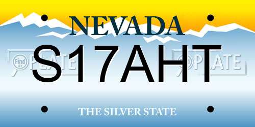 S17AHT Nevada License Plate