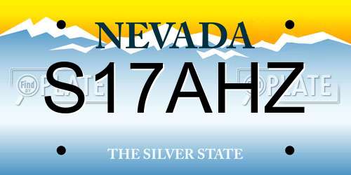 S17AHZ Nevada License Plate