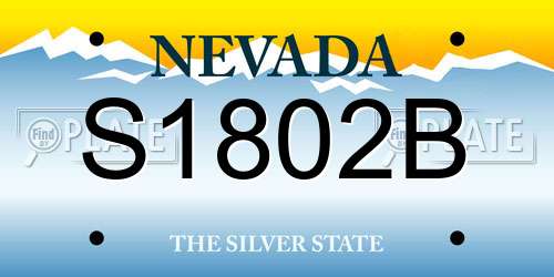 S1802B Nevada License Plate