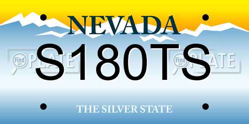 S180TS Nevada License Plate