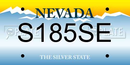 S185SE Nevada License Plate