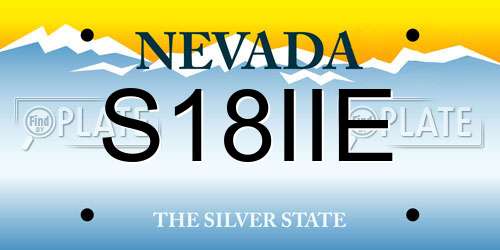 S18IIE Nevada License Plate