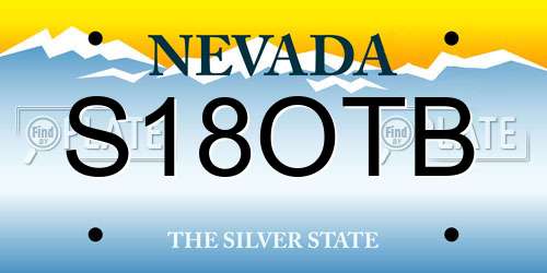 S18OTB Nevada License Plate