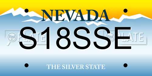 S18SSE Nevada License Plate