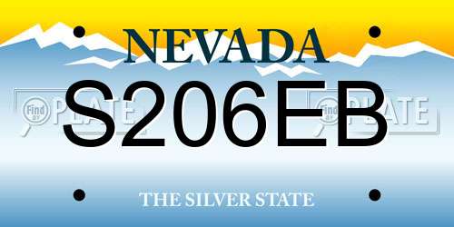 S206EB Nevada License Plate