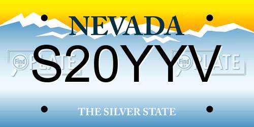 S20YYV Nevada License Plate