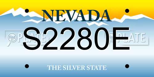S2280E Nevada License Plate