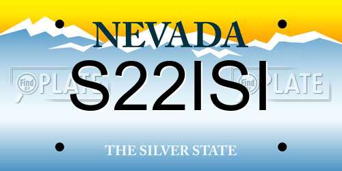 S22ISI Nevada License Plate