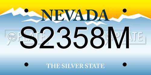 S2358M Nevada License Plate