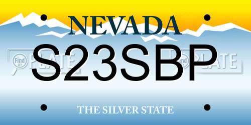 S23SBP Nevada License Plate
