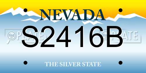 S2416B Nevada License Plate