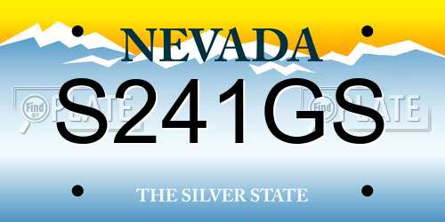 S241GS Nevada License Plate