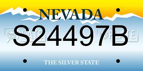 S24497B Nevada License Plate