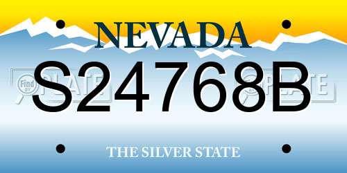 S24768B Nevada License Plate