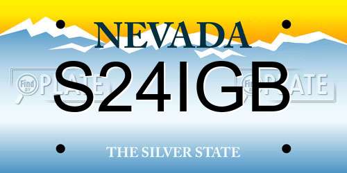 S24IGB Nevada License Plate