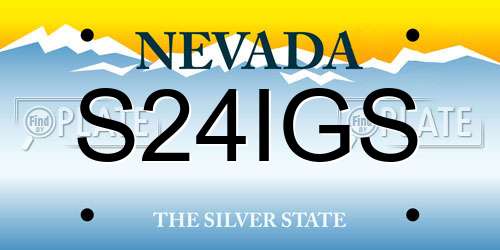 S24IGS Nevada License Plate