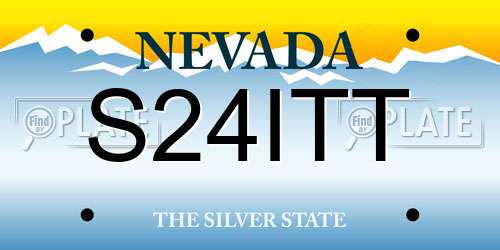 S24ITT Nevada License Plate