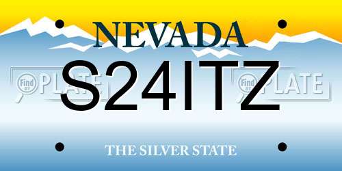 S24ITZ Nevada License Plate