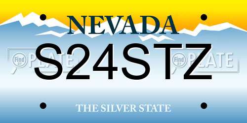 S24STZ Nevada License Plate