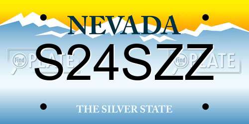 S24SZZ Nevada License Plate