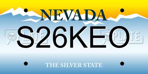 S26KEO Nevada License Plate