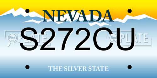 S272CU Nevada License Plate
