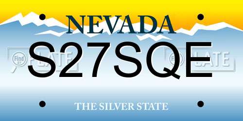 S27SQE Nevada License Plate