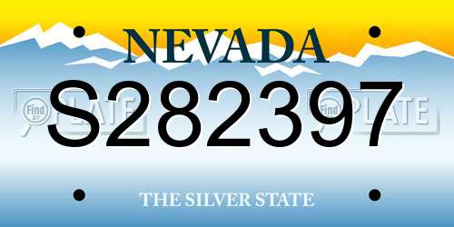S282397 Nevada License Plate