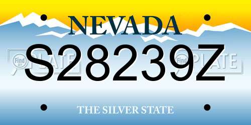 S28239Z Nevada License Plate
