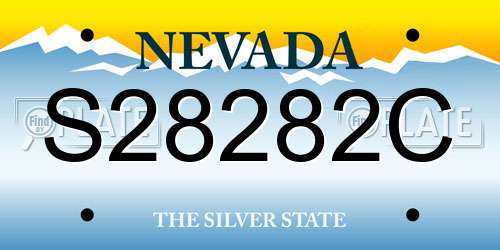 S28282C Nevada License Plate