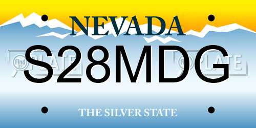 S28MDG Nevada License Plate