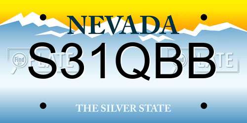 S31QBB Nevada License Plate