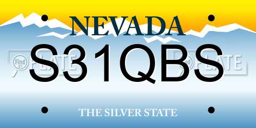 S31QBS Nevada License Plate