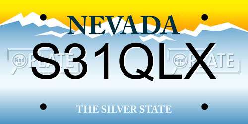S31QLX Nevada License Plate