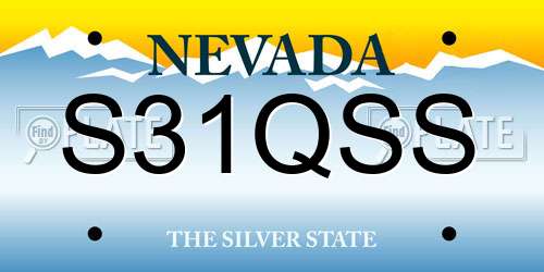 S31QSS Nevada License Plate