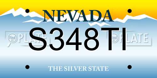 S348TI Nevada License Plate