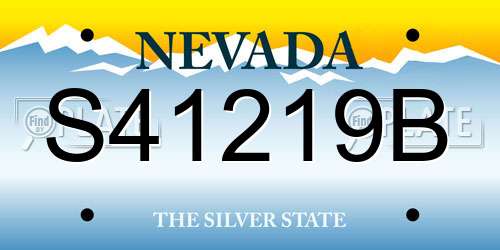 S41219B Nevada License Plate