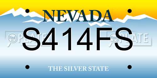 S414FS Nevada License Plate