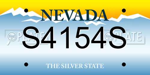 S4154S Nevada License Plate