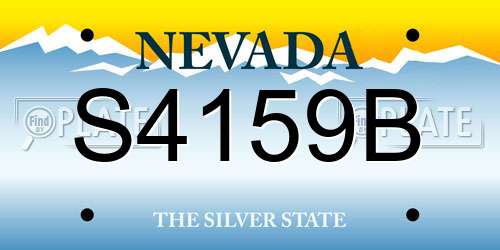S4159B Nevada License Plate