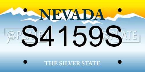 S4159S Nevada License Plate