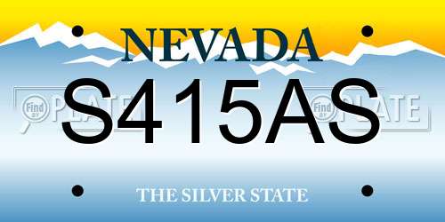 S415AS Nevada License Plate