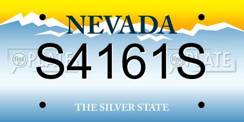 S4161S Nevada License Plate