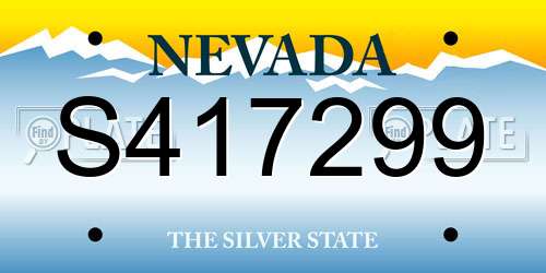 S417299 Nevada License Plate